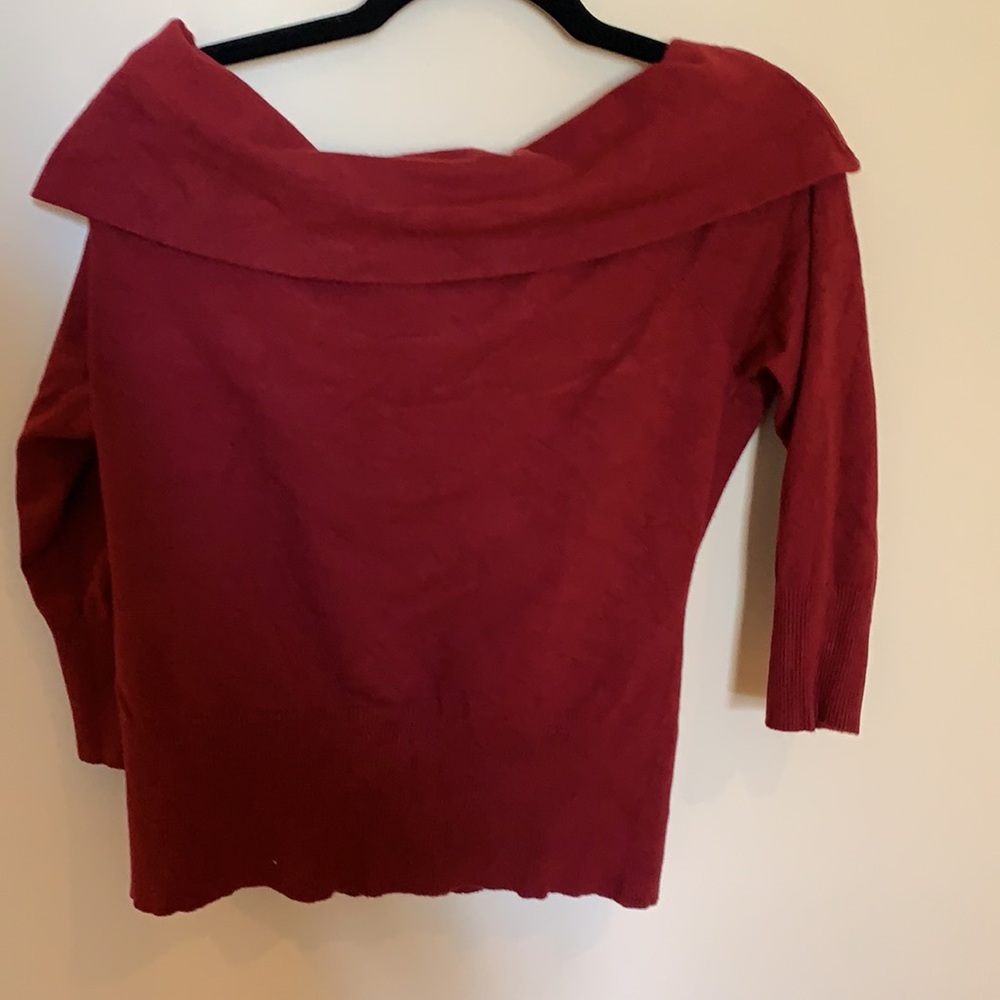 Ruby Red Boat-Neck/Off Shoulder Top - image 4
